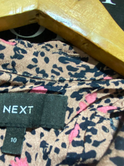NEXT |M| BUST 18| B48| ABSTRACT FLORAL DRAWSTRING MIDI SHIRT DRESS