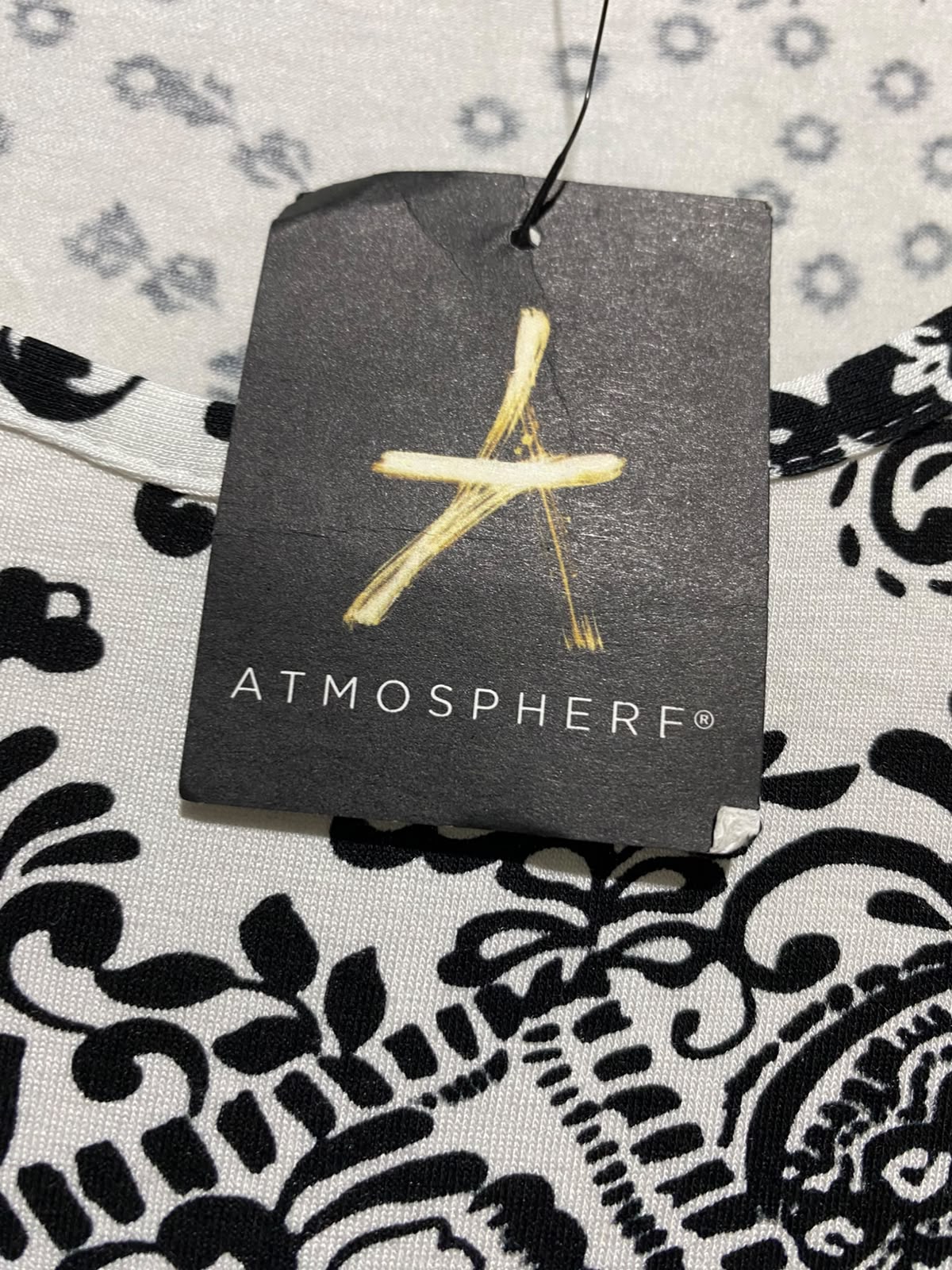 ATMOSPHERE |M| BUST 14| B48| MONOCHROME DAMASK PRINT BODYCON MIDI DRESS