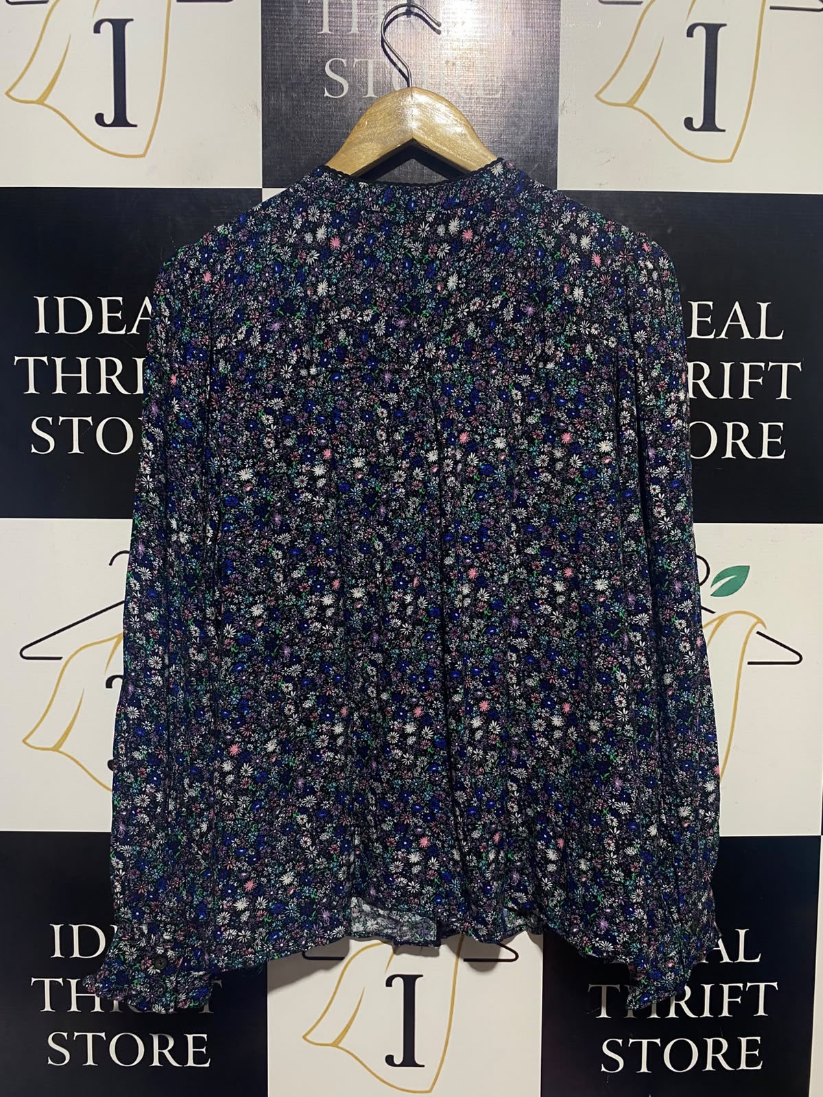 M&S |L| BUST 24| B48| DITSY FLORAL BUTTON-FRONT BLOUSE