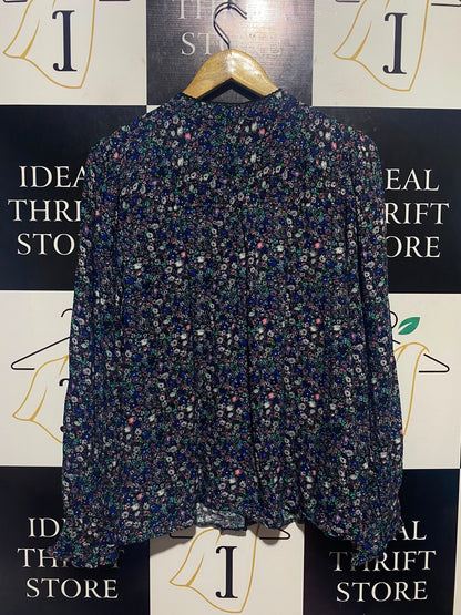 M&S |L| BUST 24| B48| DITSY FLORAL BUTTON-FRONT BLOUSE