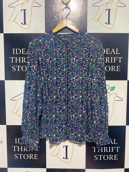 M&S |L| BUST 24| B48| DITSY FLORAL BUTTON-FRONT BLOUSE