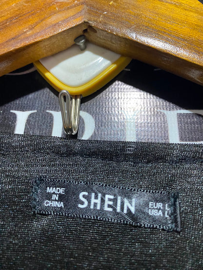 SHEIN |L| BUST 17| B48| BLACK SEQUIN SURPLICE V-NECK MAXI DRESS