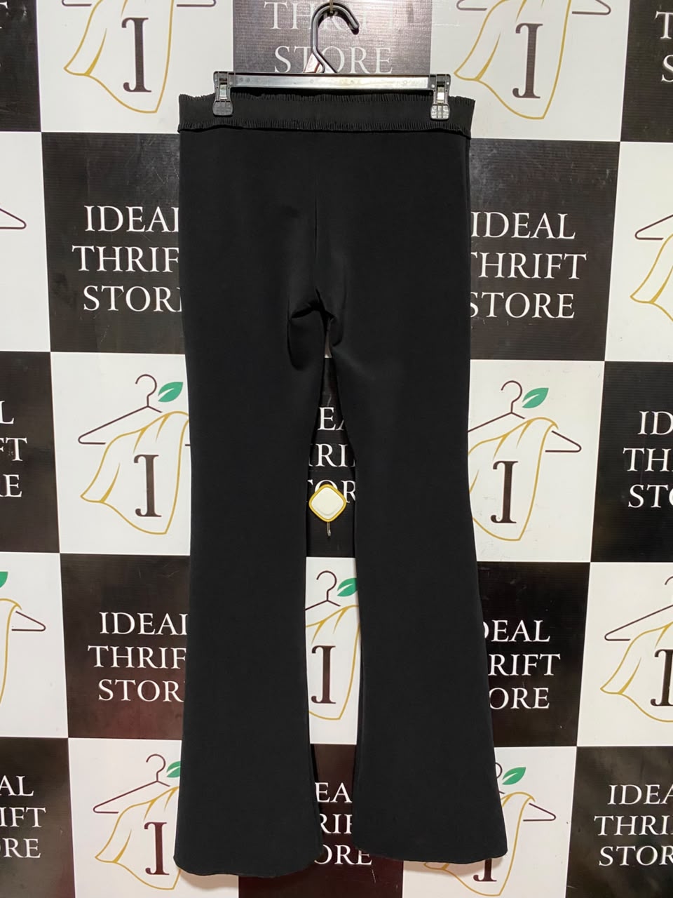 ZARA |M| WAIST 29| B47| BLACK HIGH-WAISTED FLARED TROUSERS