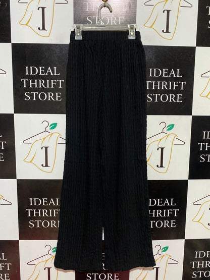 SHEIN |XS| WAIST 22| B47| HIGH-WAISTED ELASTIC BAND VERTICAL STRIPE LOUNGE TROUSERS