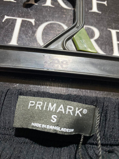 PRIMARK |L| WAIST 30| B47| WOMEN'S BLACK CRINKLE MAXI SKIRT