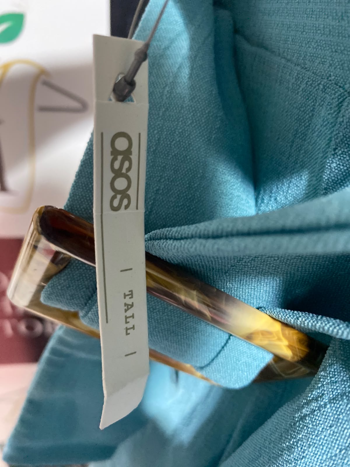ASOS |XS| WAIST 25| B47| CHIC PALAZZO TROUSERS WITH TORTOISESHELL BUCKLE BELT