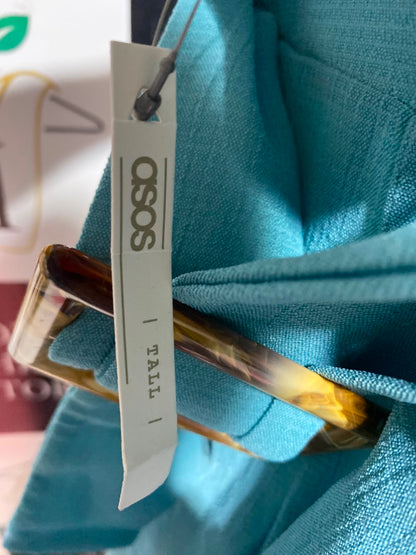ASOS |XS| WAIST 25| B47| CHIC PALAZZO TROUSERS WITH TORTOISESHELL BUCKLE BELT