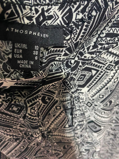 ATMOSPHERE |M| WAIST 28| B47 | BLACK AND WHITE DRAWSTRING PALAZZO LOUNGE TROUSERS