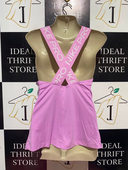 NIKE |XS| BUST 15| B47| PINK LOGO STRAP DRY-FIT TRAINING VEST