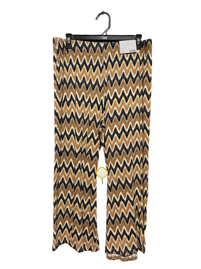 PAPAYA |L| WAIST 32| B48| RETRO EARTH TONED CHEVRON WIDE-LEG LOUNGE PANTS