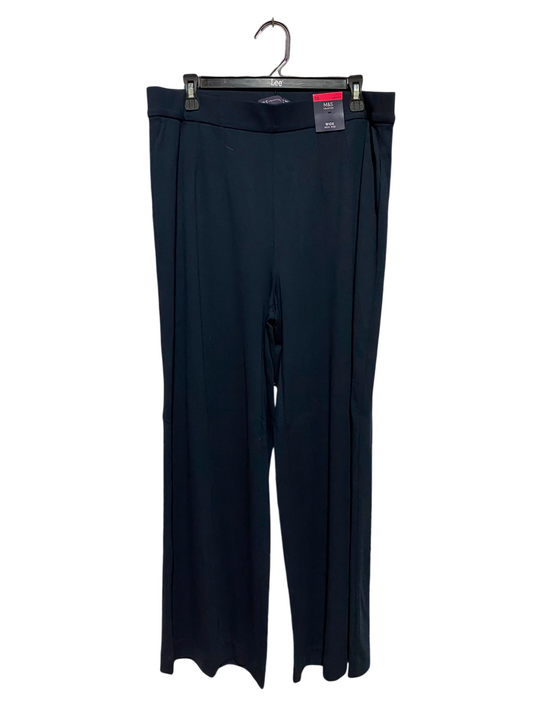M&S |XL| WAIST 34| B49| HIGH RISE BLACK CLASSIC SMART TROUSERS