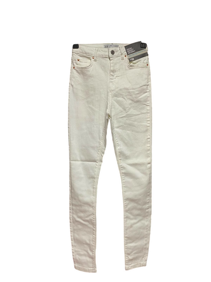 PRIMARK CARES |S| WAIST 25| B49| OFF-WHITE DENIM SLIM FIT TROUSERS