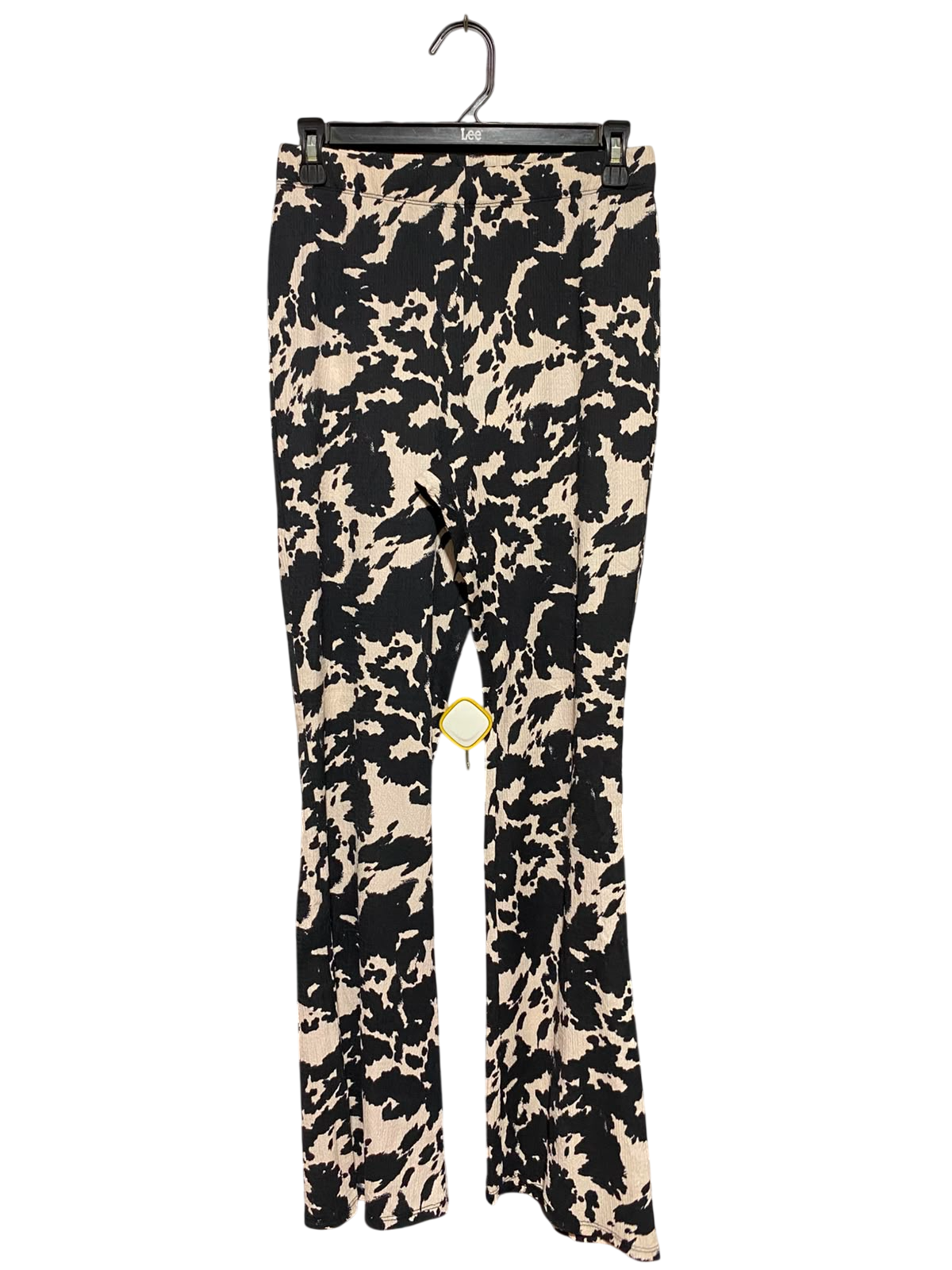 GEORGE |M| WAIST 27| B49| HIGH WAISTED BLACK AND BEIGE BELL BOTTOM TROUSERS
