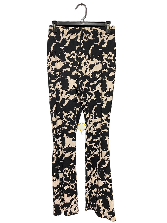 GEORGE |M| WAIST 27| B49| HIGH WAISTED BLACK AND BEIGE BELL BOTTOM TROUSERS