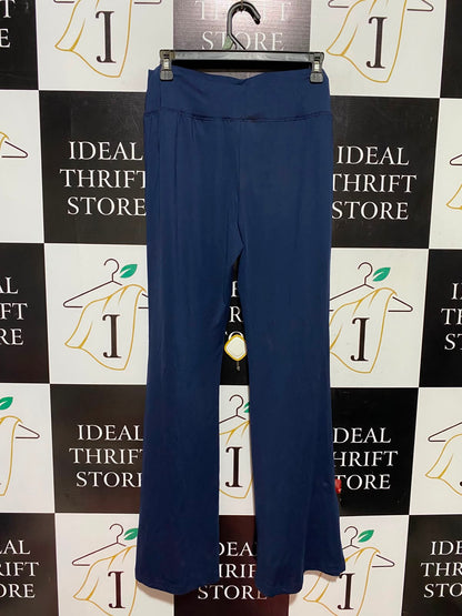 SHEIN |L| WAIST 31| B49| NAVY BLUE CROSSOVER FLARE LEGGINGS