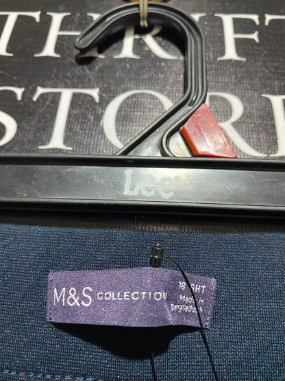 M&S |XL| WAIST 34| B49| HIGH RISE BLACK CLASSIC SMART TROUSERS