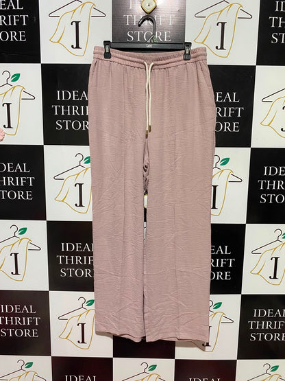 TU WOMAN |L| WAIST 32| B49| DUSTY PINK WIDE LEG LOUNGE PANTS