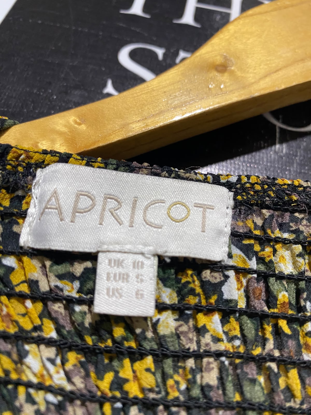 APRICOT |XS| BUST 13| B49| LONG SLEEVE SMOCKED BODICE MULTICOLOR TIERED MAXI DRESS