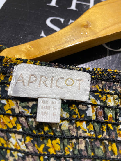 APRICOT |XS| BUST 13| B49| LONG SLEEVE SMOCKED BODICE MULTICOLOR TIERED MAXI DRESS