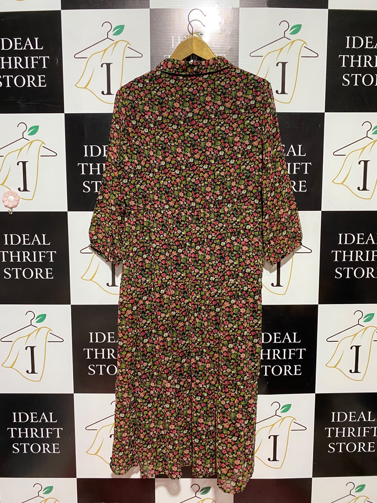 DAMART |L| BUST 19| B49| TIERED MAXI DRESS COLLARED BUTTON FRONT CASUAL LONG DRESS