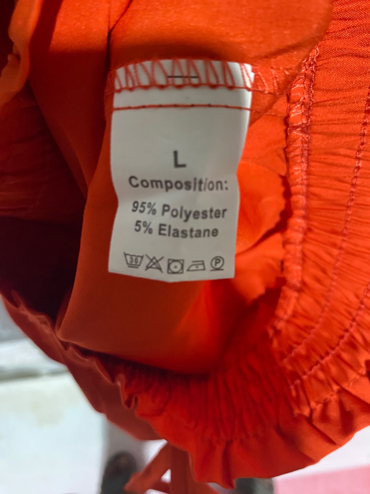 |L| WAIST 29| B48| VIBRANT ORANGE-RED WIDE-LEG PALAZZO TROUSERS WITH DRAWSTRING WAIST