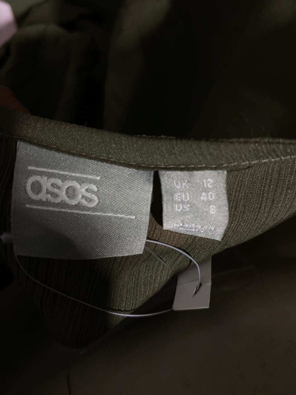 ASOS |M| BUST FREE| B48| OLIVE GREEN WRAP MAXI DRESS WITH DEEP V-NECK AND SHEER OVERLAY