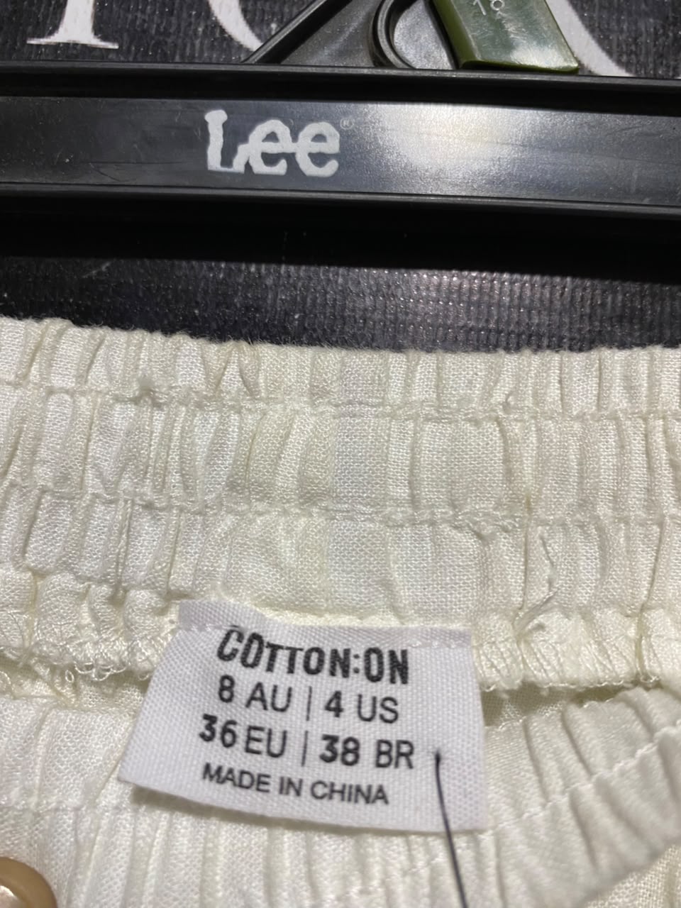 COTTON ON |S| WAIST 26| B48| CREAM LINEN-BLEND WIDE-LEG CARGO PANTS