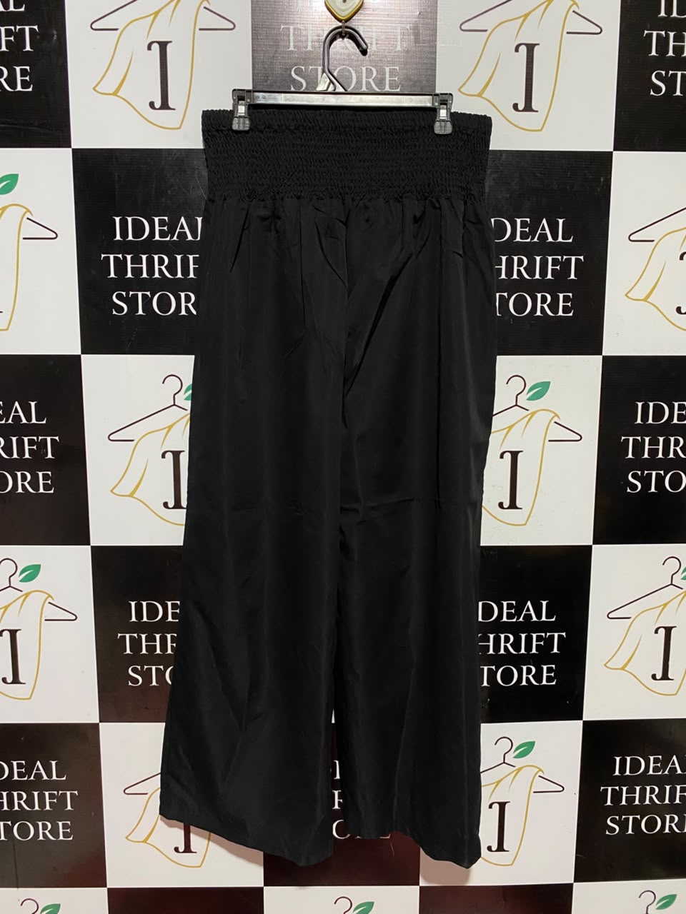 SHEIN |XL| WAIST 31| B48| CHIC BLACK HIGH-WAISTED WIDE-LEG SAILOR PANTS WITH GOLD BUTTON DETAILS