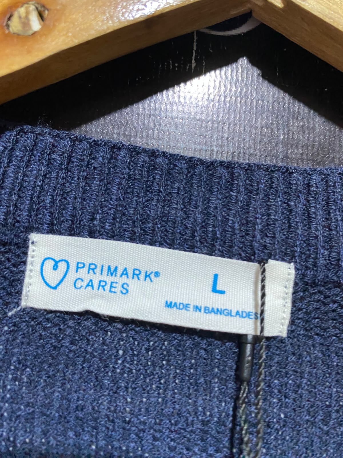 PRIMARK |L| BUST 21| B50| NAVY BLUE CHRISTMAS SWEATER WITH SANTA TEDDY BEAR GRAPHIC