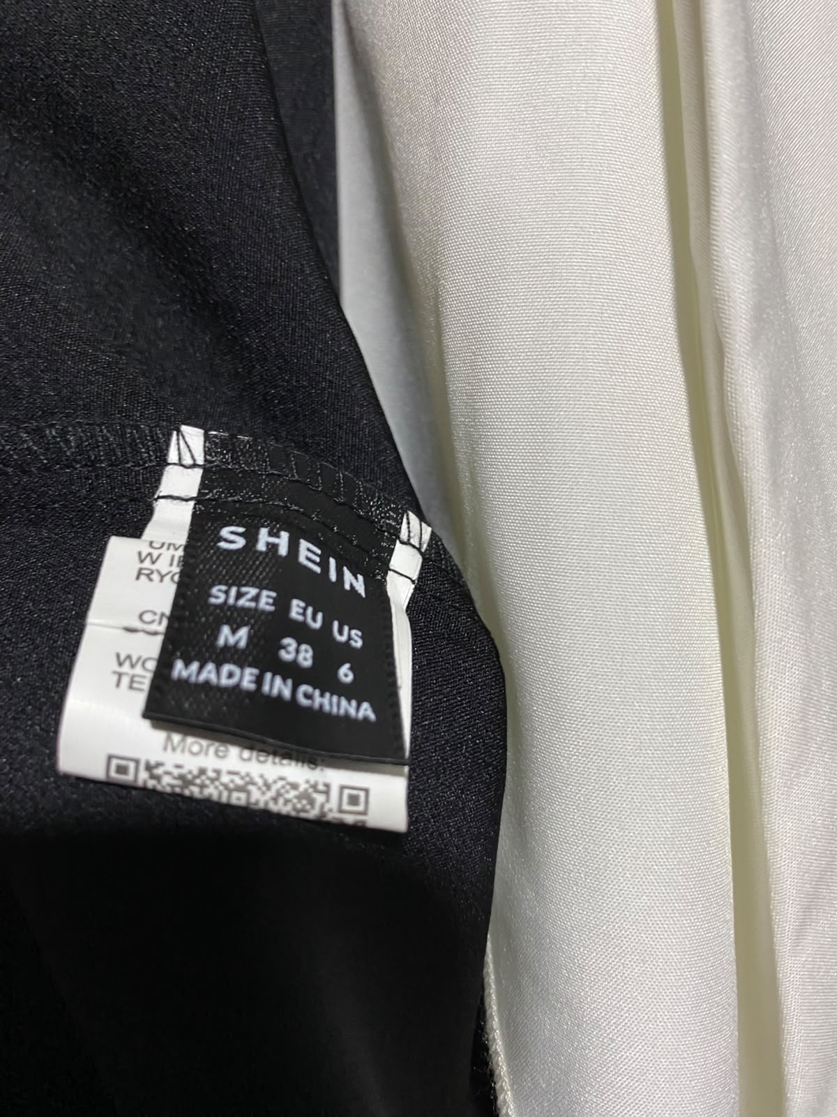 SHEIN |M| BUST 17| B50| TWO-PIECE STYLE BLACK AND WHITE MIDI DRESS WITH OVERLAY