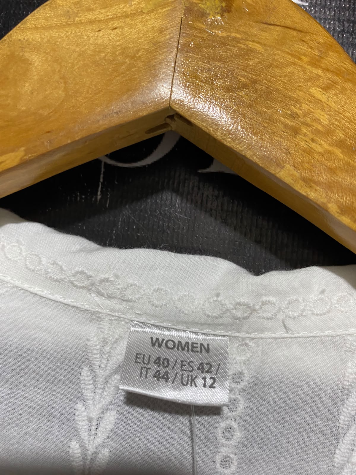 PEPCO WOMAN |L| BUST 19| B50| WOMEN WHITE TEXTURED EMBROIDERED SHIRT DRESS