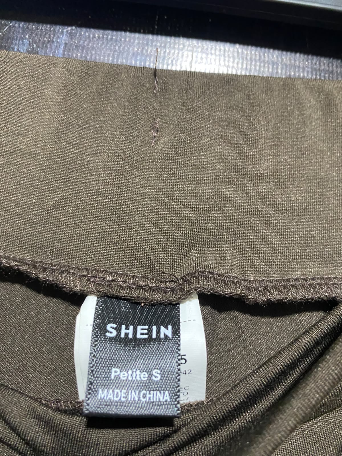 SHEIN |S| WAIST 23| B49| DARK BROWN FLARE LEG PANTS - HIGH-WAISTED STRETCHY BELL BOTTOM TROUSERS