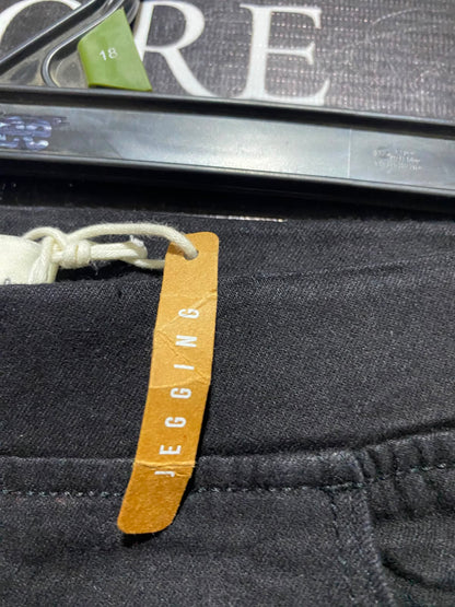 GIRL COLLECTION |M| WAIST 28| B49| SUPER STRETCH BLACK JEGGINGS - HIGH-WAISTED SKINNY FIT PULL-ON DENIM PANTS