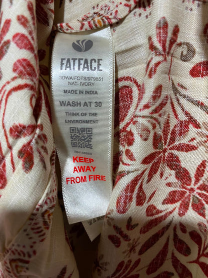 FATFACE |M| BUST FREE| B49| BOHO PAISLEY PRINT MAXI DRESS WITH DEEP V-NECK AND SIDE-TIE DRAWSTRING DETAILS