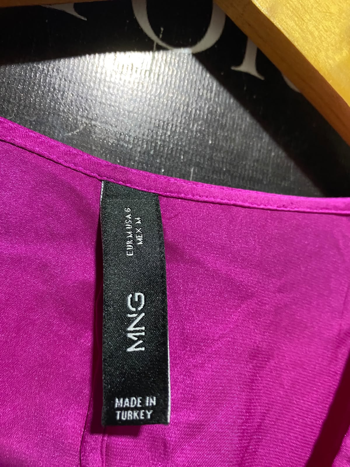 MNG |M| BUST 19| B49| VIBRANT MAGENTA SLEEVELESS SATIN MAXI DRESS WITH DEEP V-NECK AND MATCHING TIE-BELT