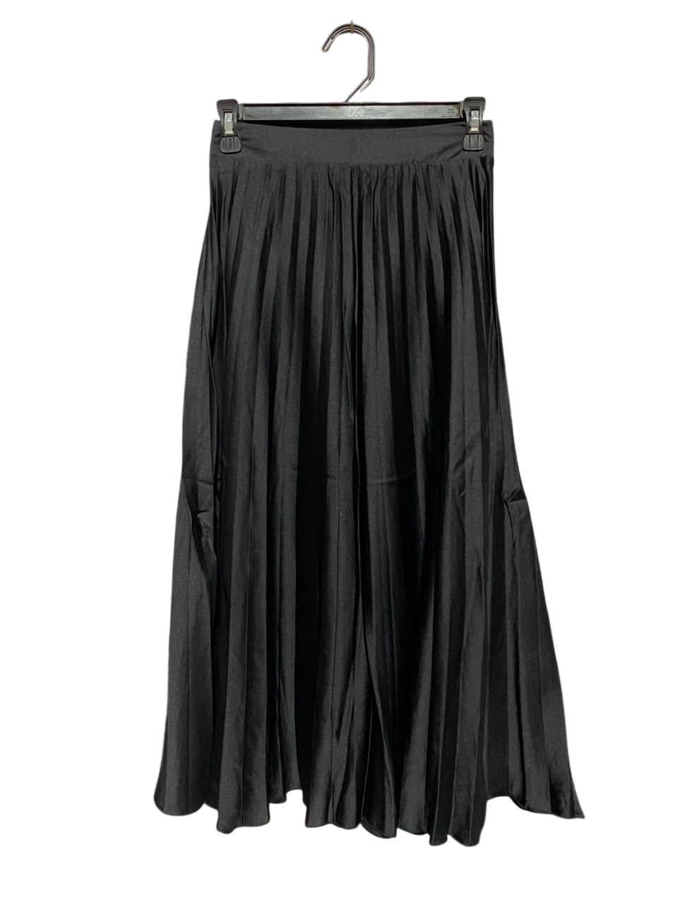 NEW LOOK |XS| WAIST 24| B50| BLACK PLEATED GEORGETTE MAXI SKIRT