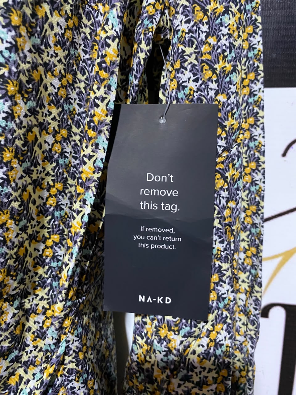 NAKD REBORN |L| BUST 19| B50| FLORAL V-NECK LONG SLEEVE WRAP MINI DRESS