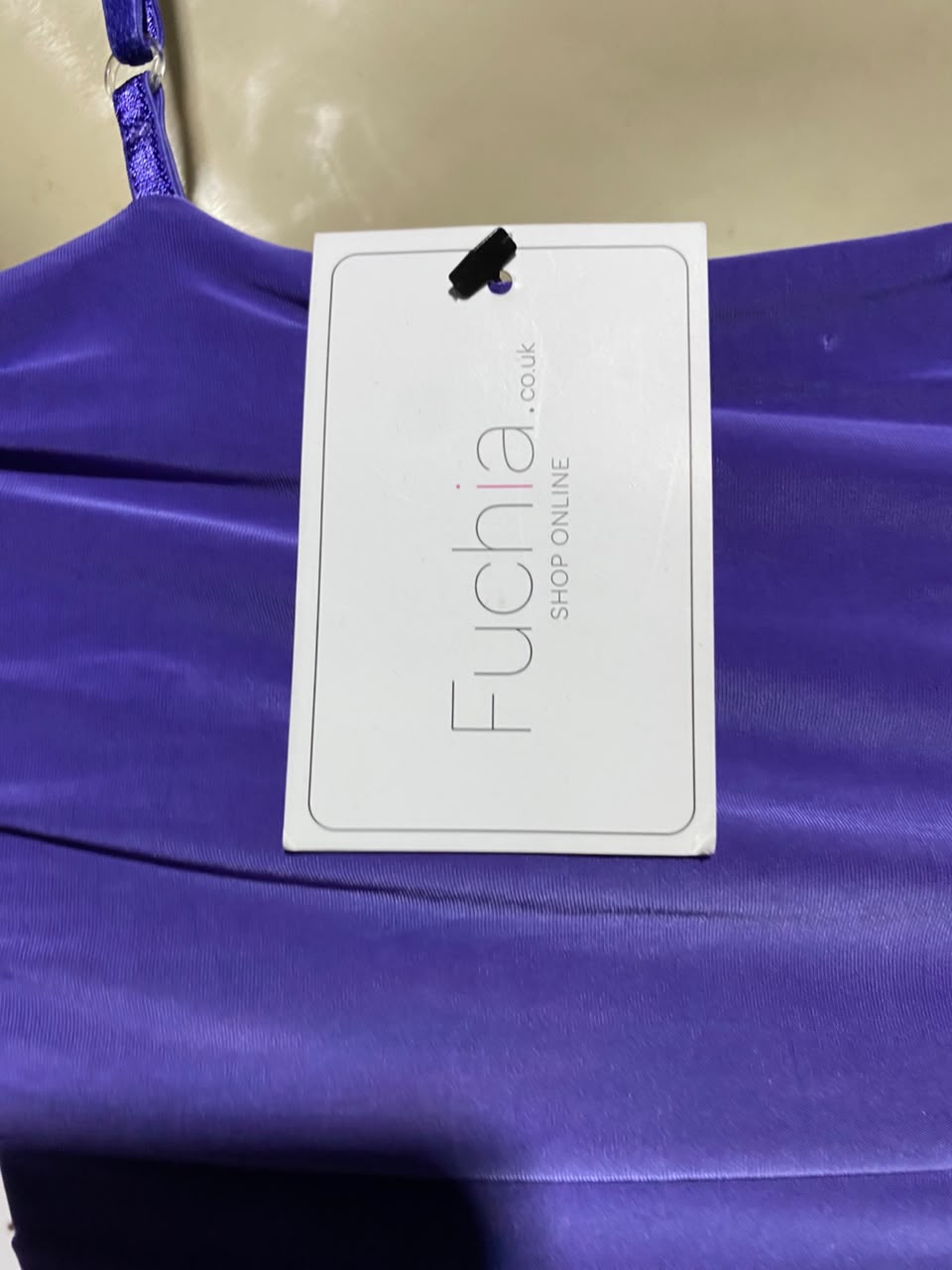 FUCHIA |S| BUST 15| B50| PURPLE RUCHED SPAGHETTI STRAP BODYCON MINI DRESS