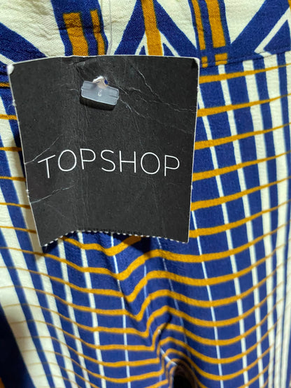 TOP SHOP |S| WAIST 26| B50| GEOMETRIC PRINT WIDE-LEG PALAZZO PANTS
