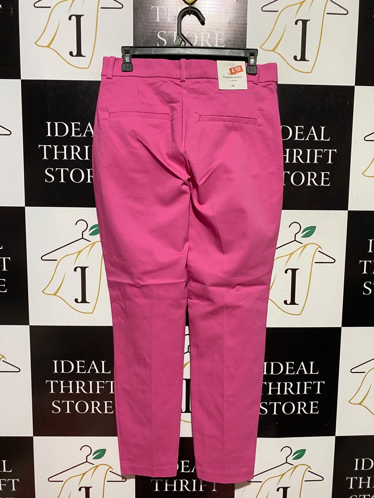 H&M |L| WAIST 30| B50| HOT PINK TAILORED STRAIGHT-LEG TROUSERS