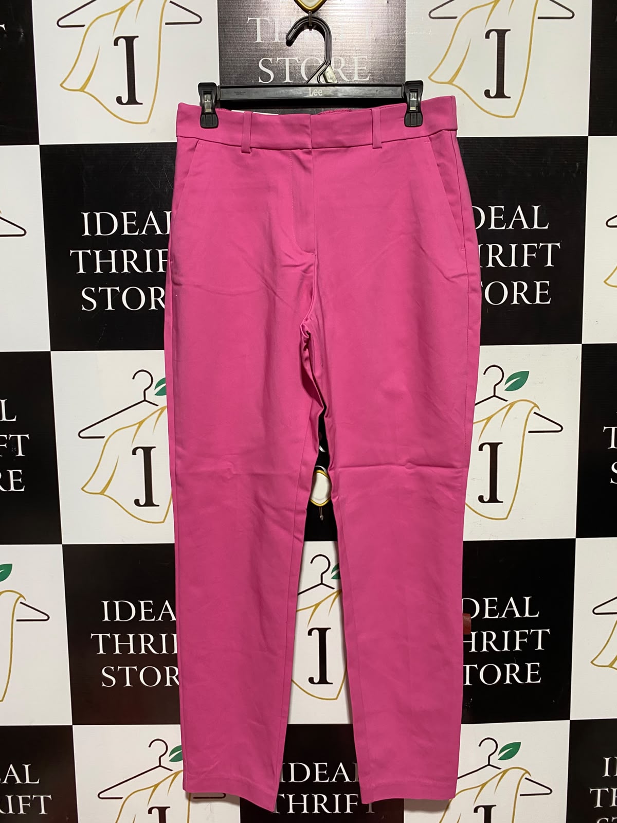 H&M |L| WAIST 30| B50| HOT PINK TAILORED STRAIGHT-LEG TROUSERS