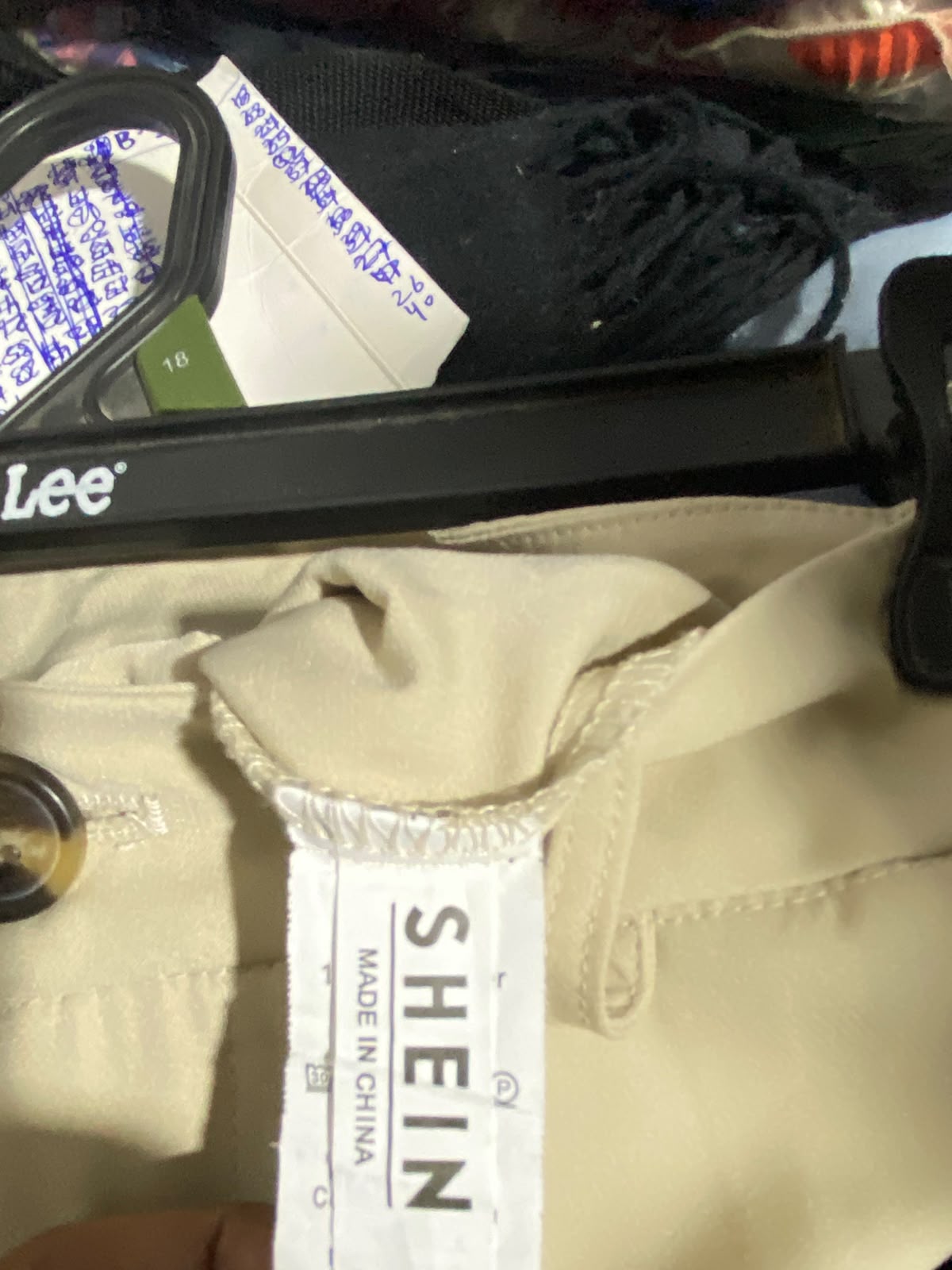 SHEIN |S| WAIST 26| B50| SAND HIGH-WAISTED TAILORED WIDE-LEG TROUSERS