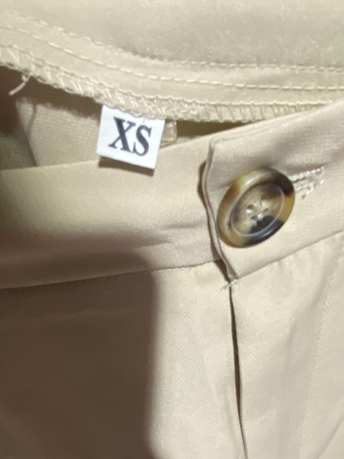 SHEIN |S| WAIST 26| B50| SAND HIGH-WAISTED TAILORED WIDE-LEG TROUSERS