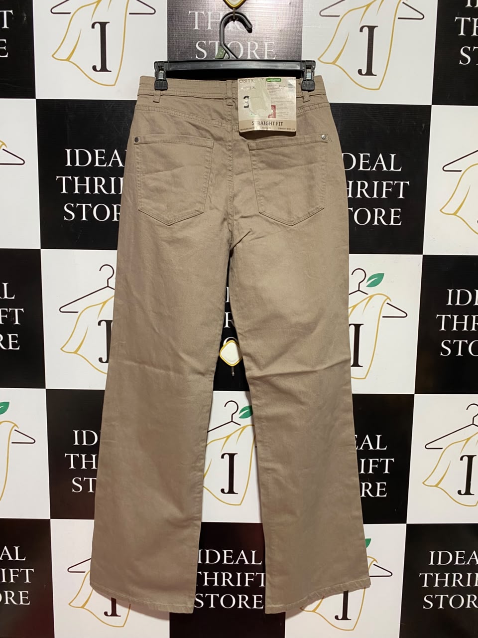 ESMARA |S| WAIST 27| B50| TAN HIGH-RISE STRAIGHT-LEG JEANS