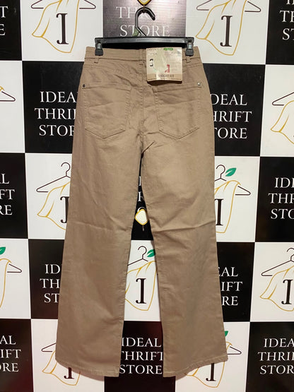 ESMARA |S| WAIST 27| B50| TAN HIGH-RISE STRAIGHT-LEG JEANS
