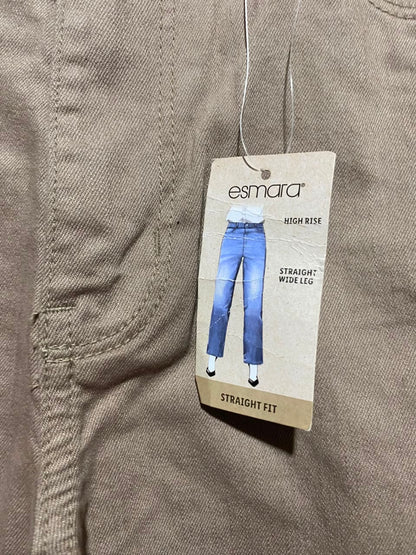 ESMARA |S| WAIST 27| B50| TAN HIGH-RISE STRAIGHT-LEG JEANS