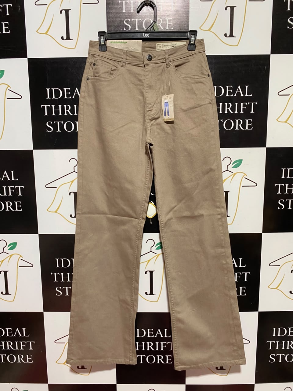 ESMARA |S| WAIST 27| B50| TAN HIGH-RISE STRAIGHT-LEG JEANS