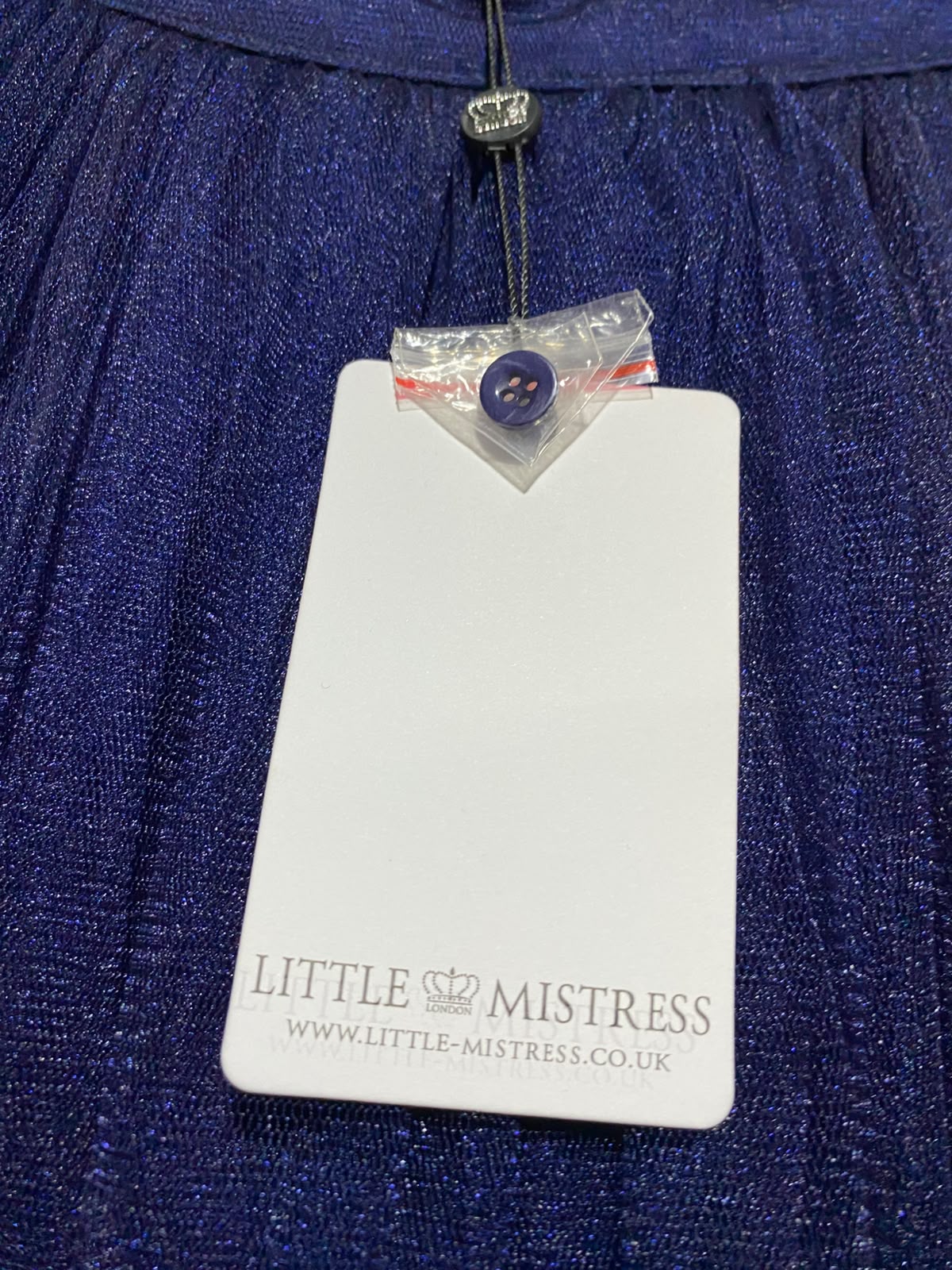 LITTLE & MISTRESS |S| WAIST 26| B50| ROYAL BLUE PLEATED TULLE HIGH-WAISTED MAXI SKIRT