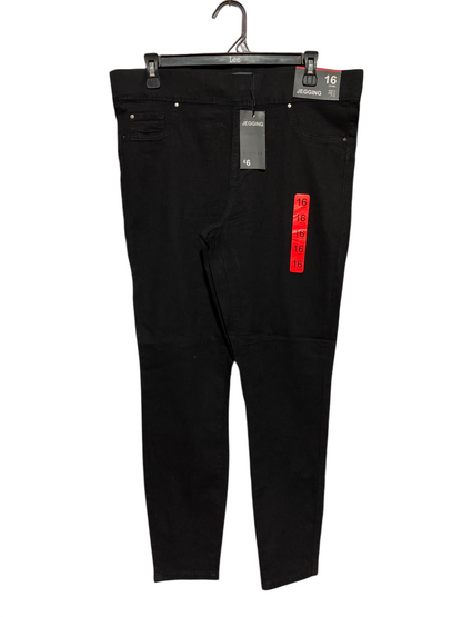 DENIM CO |XXL| WAIST 35| A1| WOMEN'S BLACK SKINNY JEGGINGS, NEW WITH TAGS