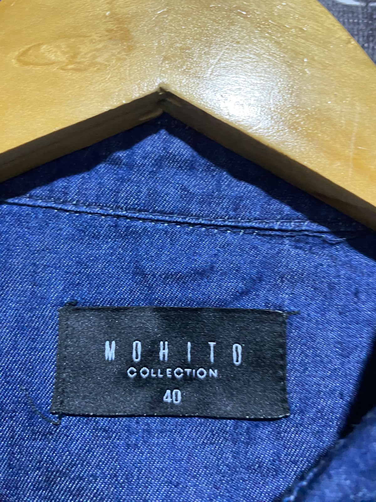 MOHITO |L| BUST 20| A1| DARK WASH DENIM SHIRT DRESS WITH NOVELTY EMBROIDERED PATCHES